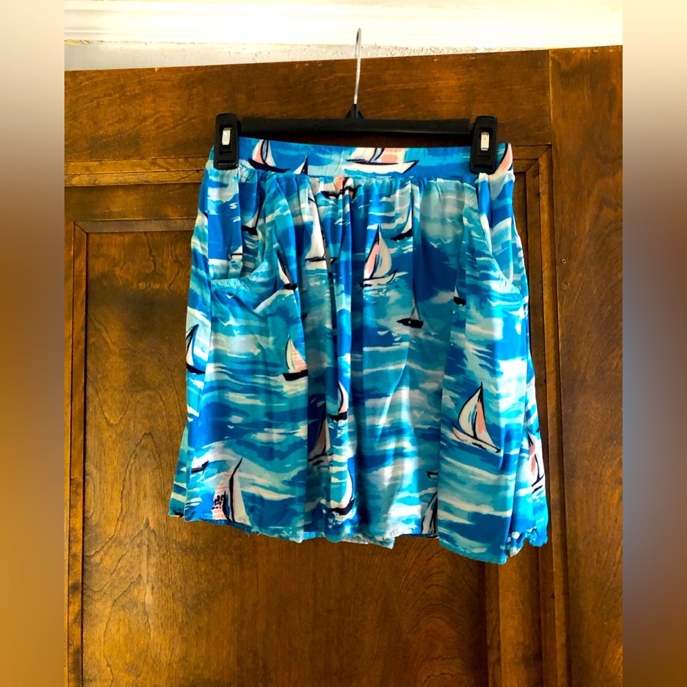 LC Lauren Conrad sailboat printed skirt